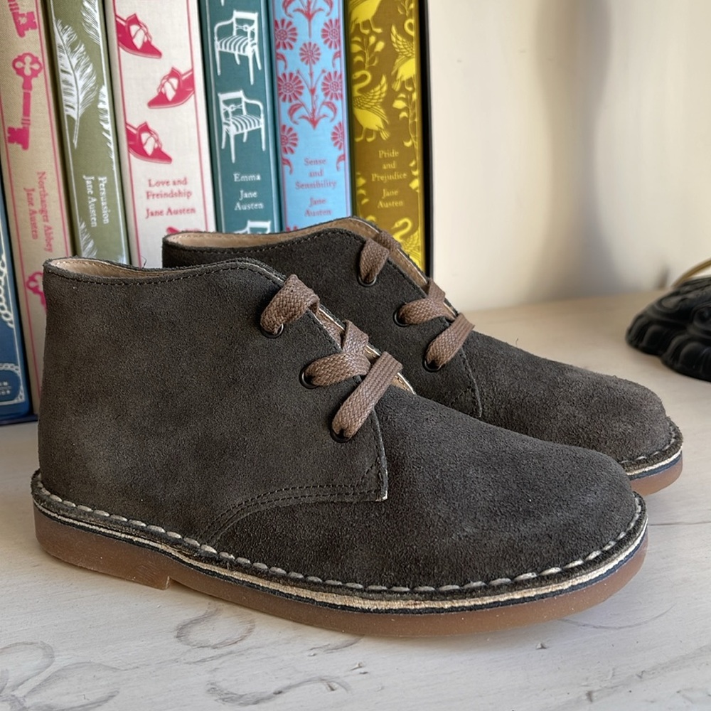 Cyrillus Kids Suede Boots - Charcoal Brown